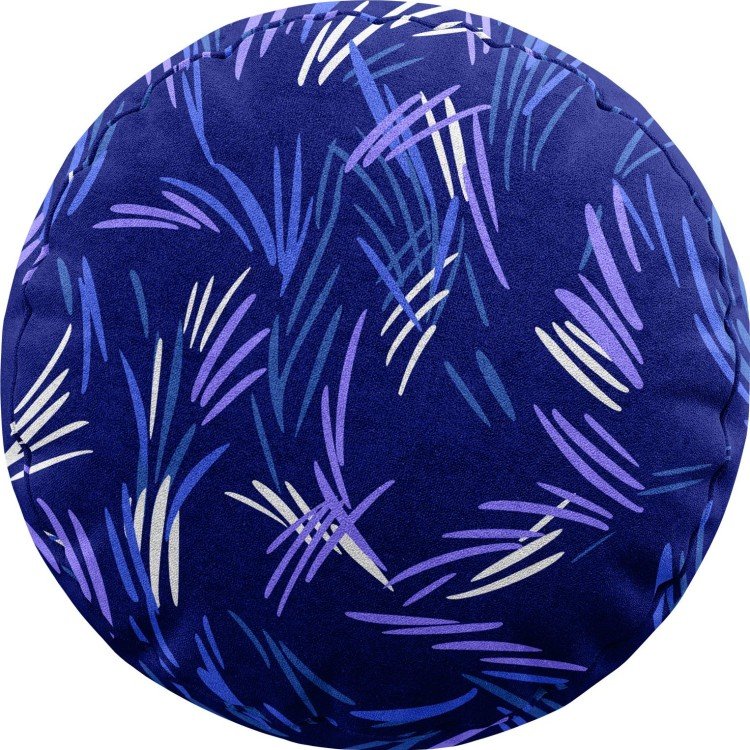 Подушка круглая Cortin «Синяя абстракция»