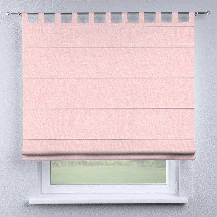 Римская штора на петлях «Кортин», ткань блэкаут однотонный, розовый