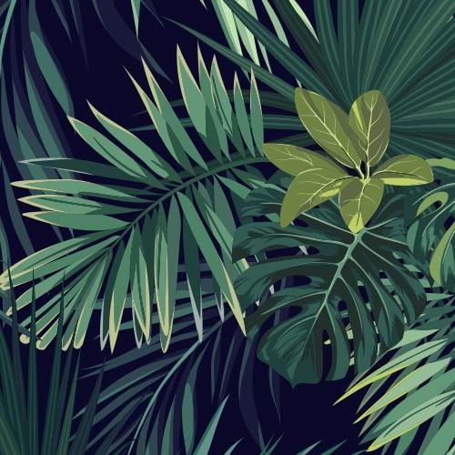 Блэкаут с принтом «Пальмовые листья»